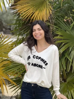 Pull Les Copines d'abord*Mademoiselle Marcelle New
