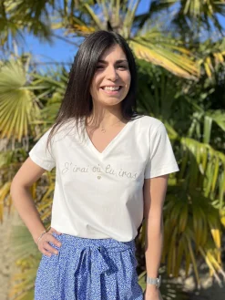 Tee-shirt J'irais où tu iras*Mademoiselle Marcelle New