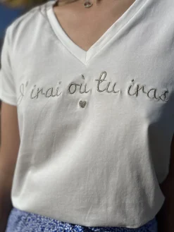 Tee-shirt J'irais où tu iras*Mademoiselle Marcelle New