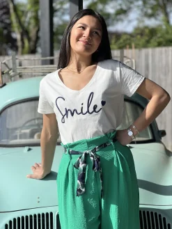Tee-shirt Smile*Mademoiselle Marcelle Clearance
