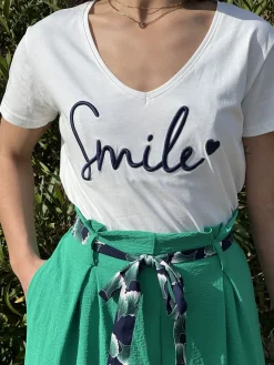 Tee-shirt Smile*Mademoiselle Marcelle Clearance