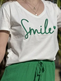 Tee-shirt Smile*Mademoiselle Marcelle Clearance